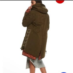 Like New Maison Scotch Side Tie Layered Parka - Size L